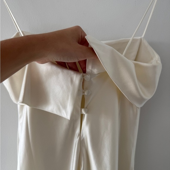REFORMATION NWT Jovie Silk Ivory Dress - Picture 7 of 13